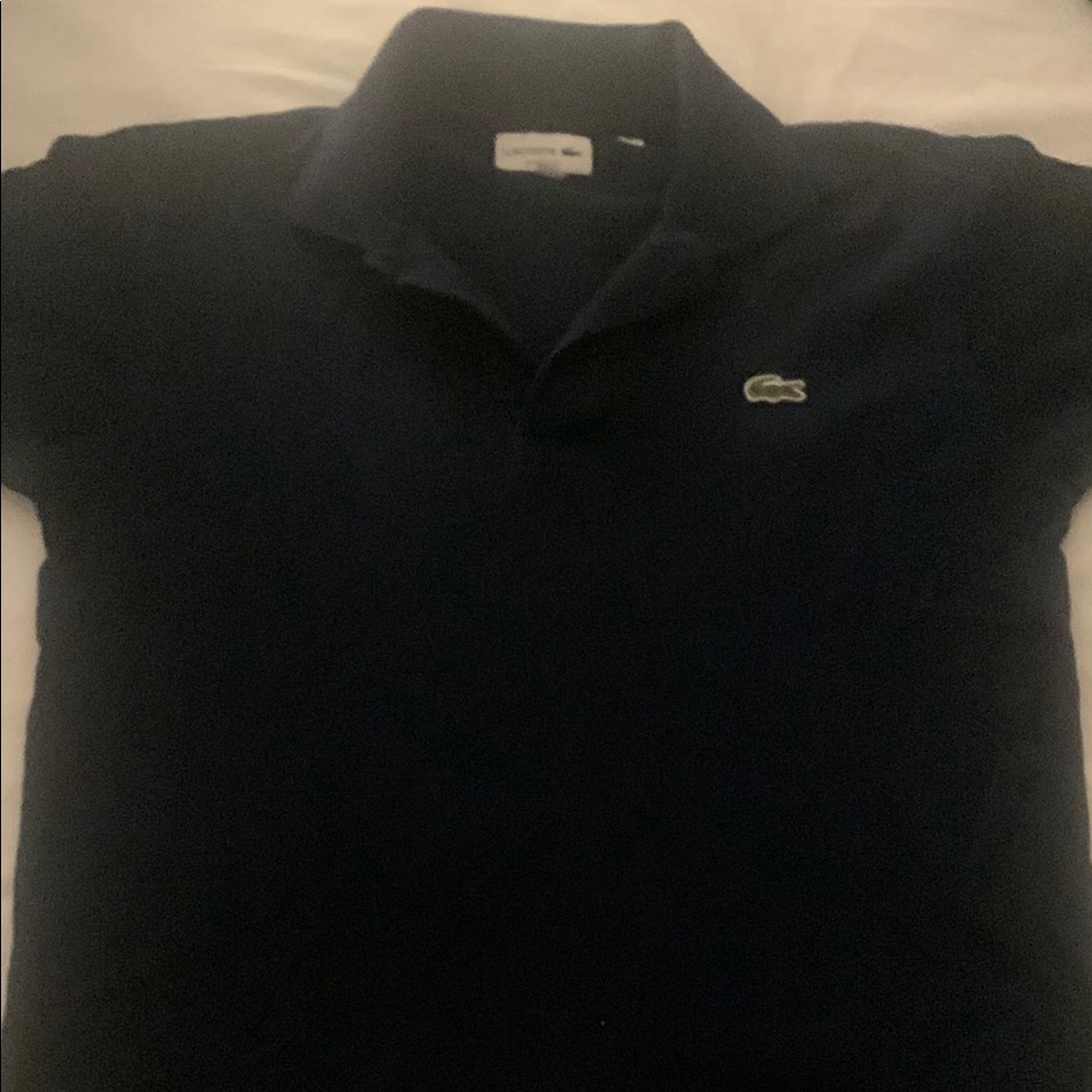 Lacoste Navy Blue Polo Shirt with Classic Collar